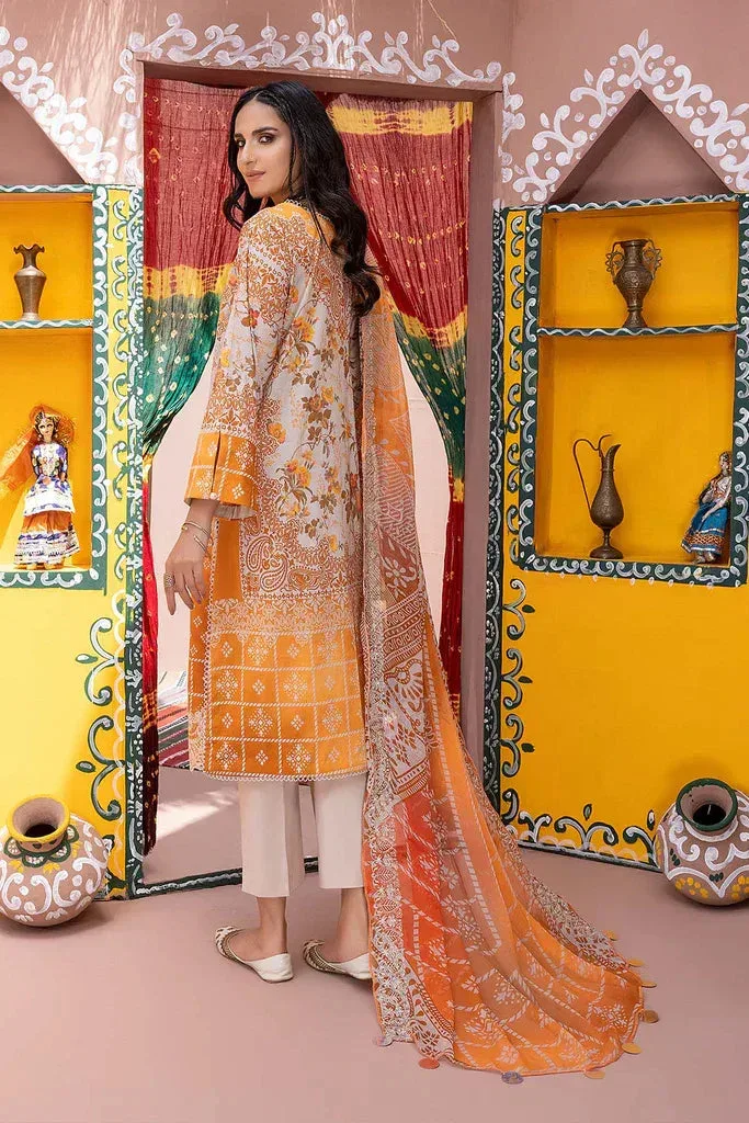 Charizma Chunri Collection 24 Yellow Chiffon – view 2 – Poshaq