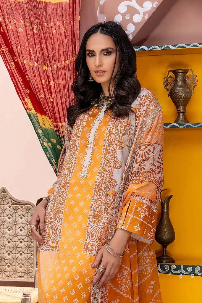 Charizma Chunri Collection 24 Yellow Chiffon – view 3 – Poshaq