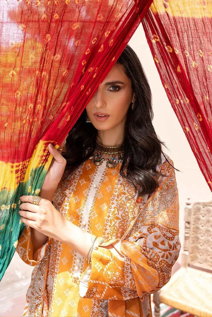 Charizma Chunri Collection 24 Yellow Chiffon – view 4 – Poshaq