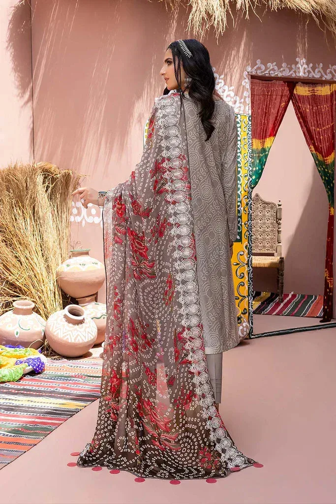 Charizma Chunri Collection 24 Grey Chiffon – view 2 – Poshaq