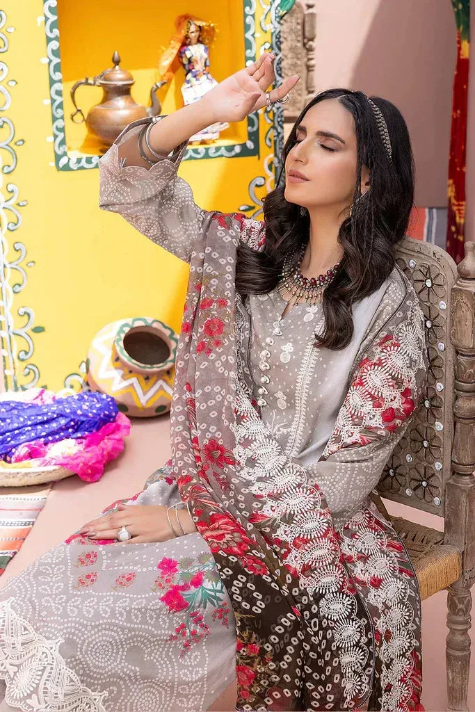 Charizma Chunri Collection 24 Grey Chiffon – view 4 – Poshaq