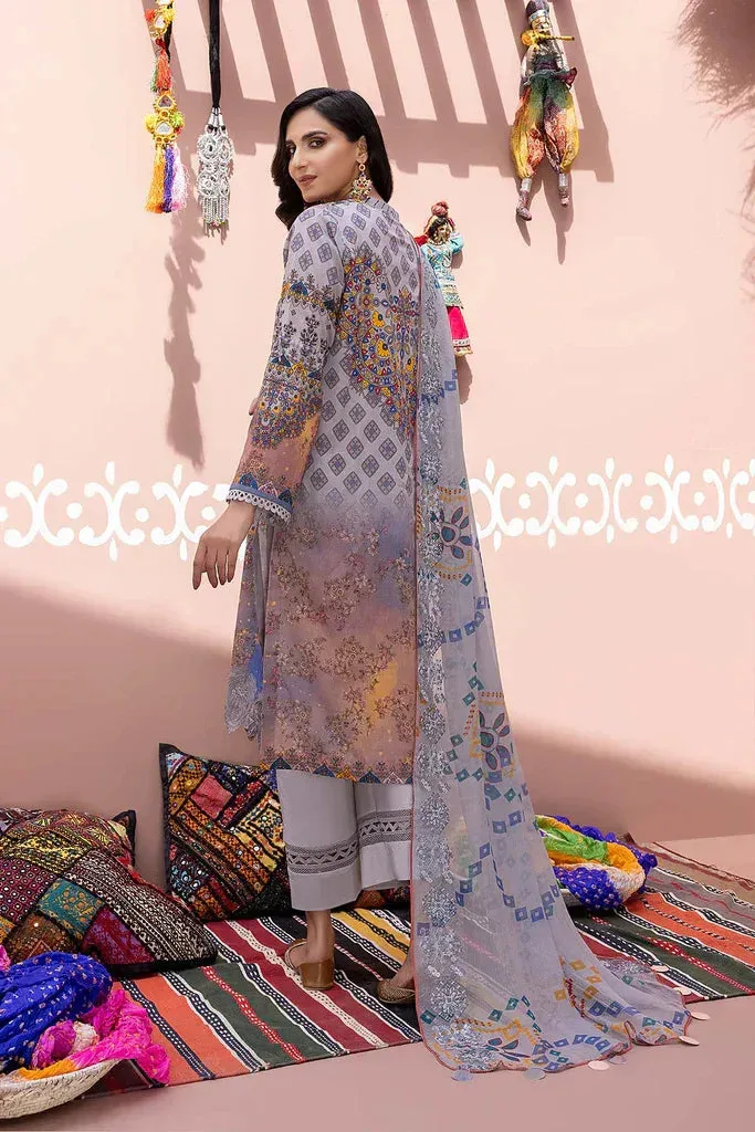 Charizma Chunri Collection 24 Grey Chiffon – view 2 – Poshaq