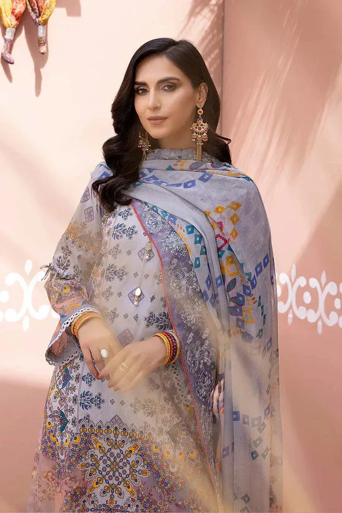 Charizma Chunri Collection 24 Grey Chiffon – view 3 – Poshaq
