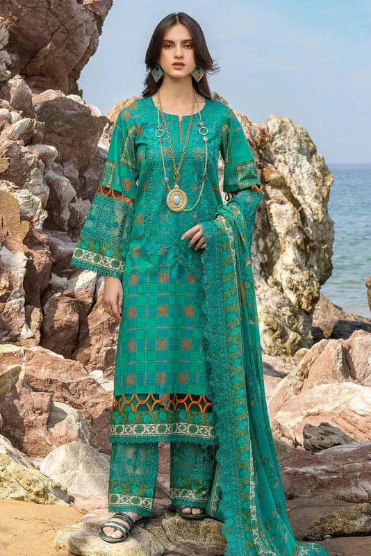 Charizma Sun Shine Vol 24 Green Chiffon – view 1 – Poshaq