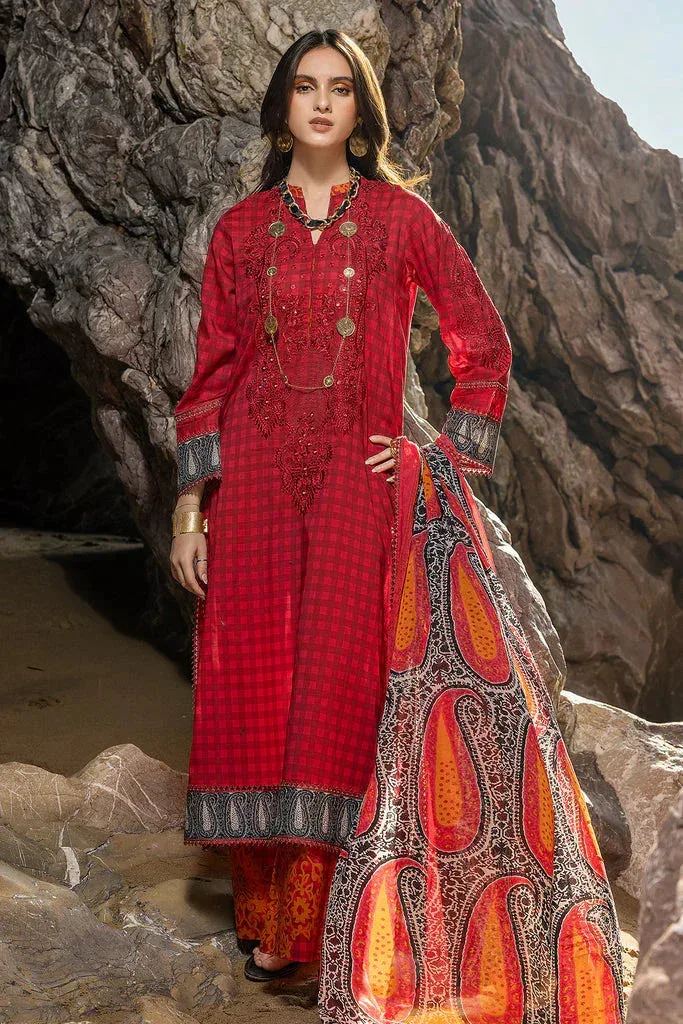 Charizma Sun Shine Vol 24 Maroon Chiffon – view 1 – Poshaq