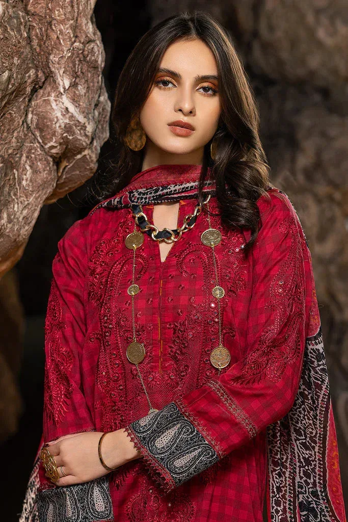 Charizma Sun Shine Vol 24 Maroon Chiffon – view 3 – Poshaq