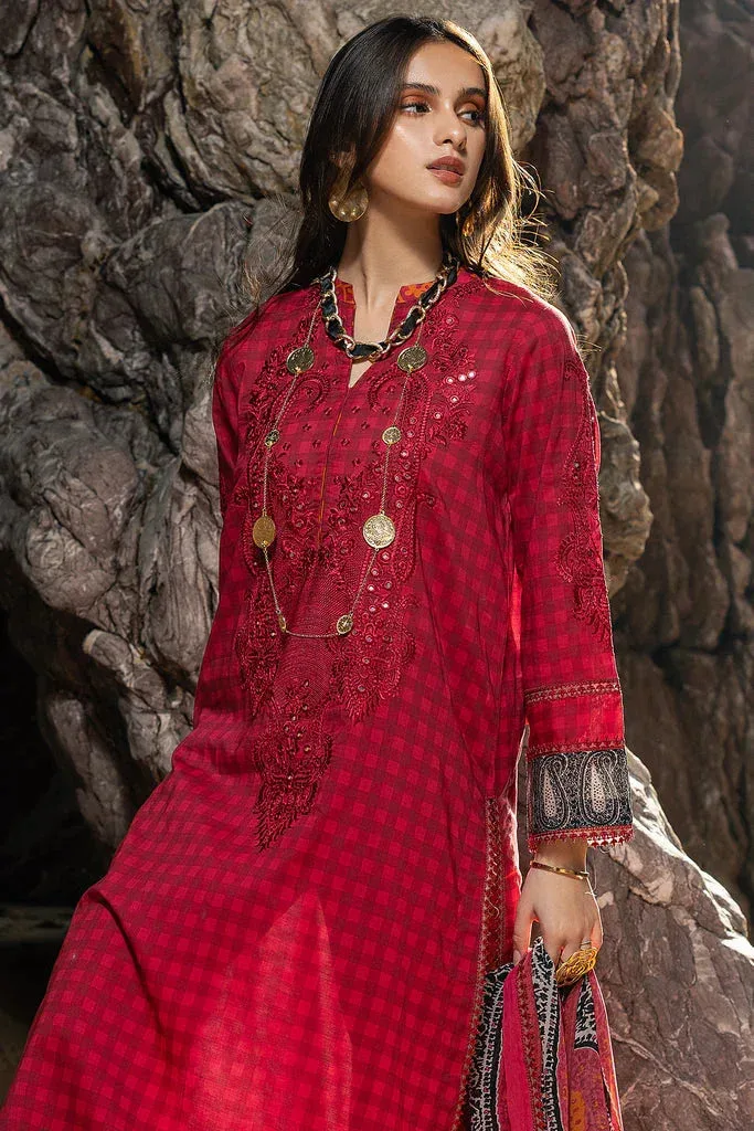 Charizma Sun Shine Vol 24 Maroon Chiffon – view 4 – Poshaq