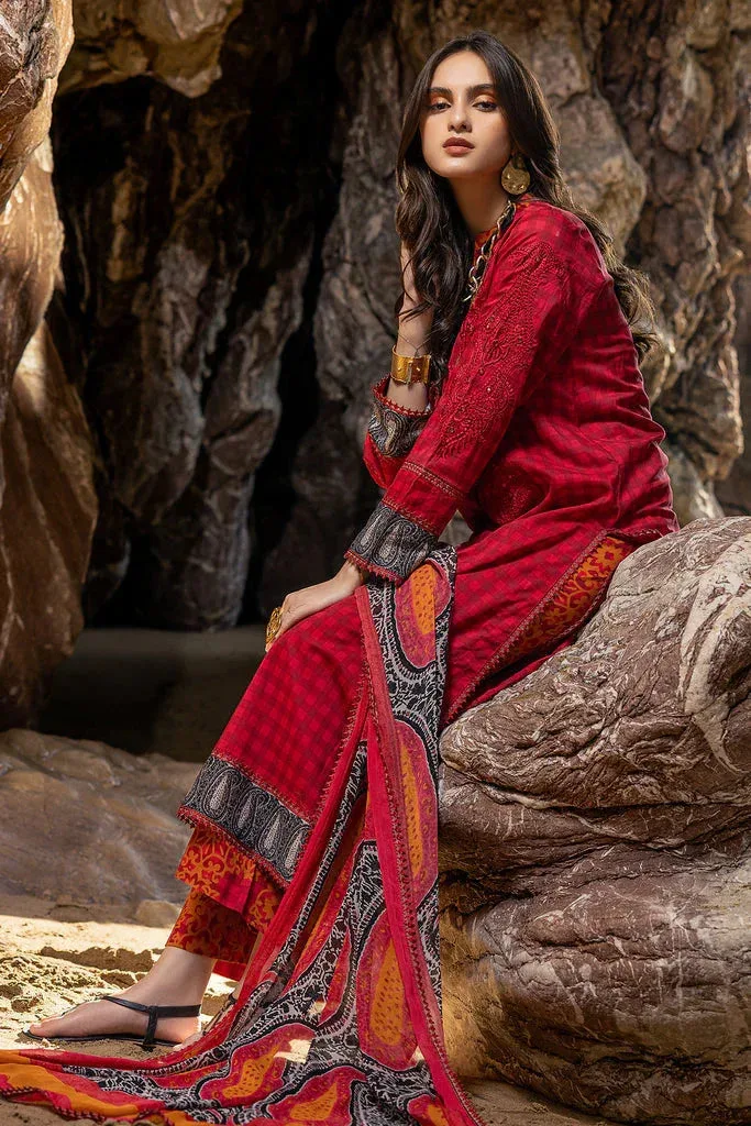 Charizma Sun Shine Vol 24 Maroon Chiffon – view 5 – Poshaq