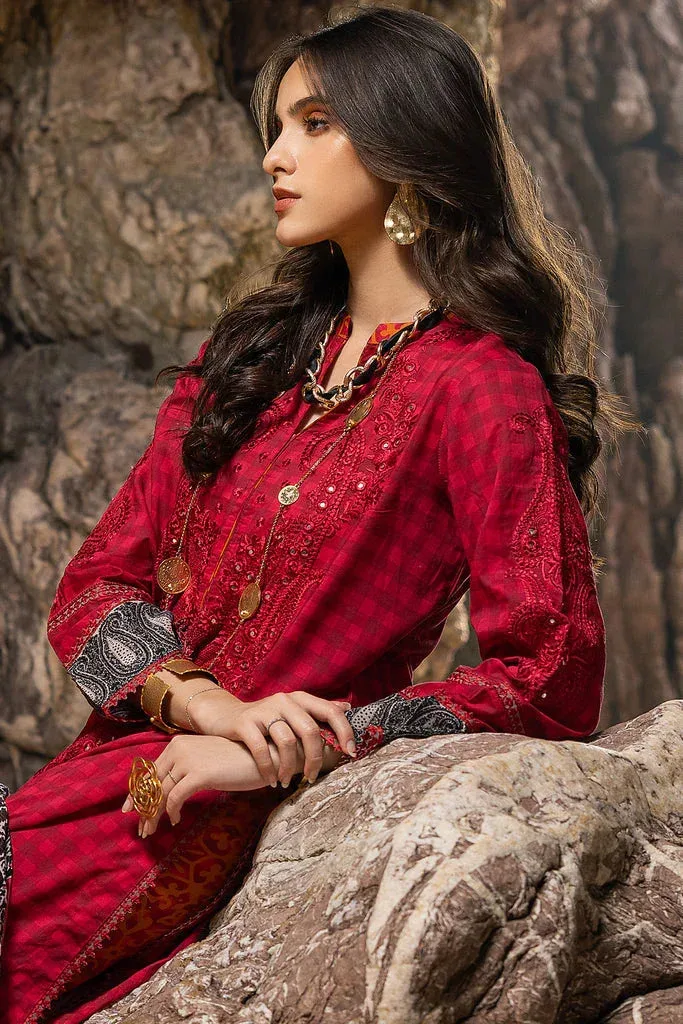 Charizma Sun Shine Vol 24 Maroon Chiffon – view 6 – Poshaq