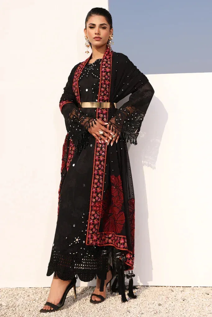 Charizma Signature Festive 24 Black Chiffon – view 1 – Poshaq