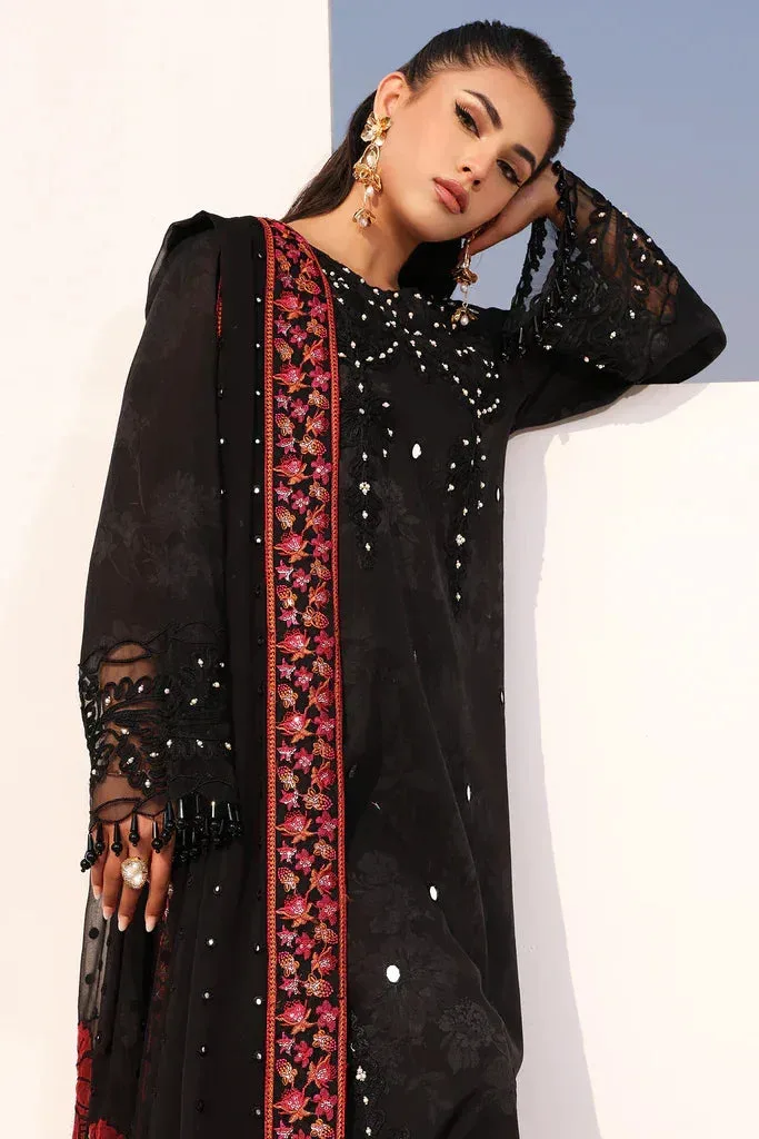 Charizma Signature Festive 24 Black Chiffon – view 3 – Poshaq