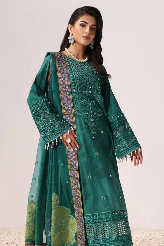 Charizma Signature Festive 24 Green Chiffon – view 1 – Poshaq