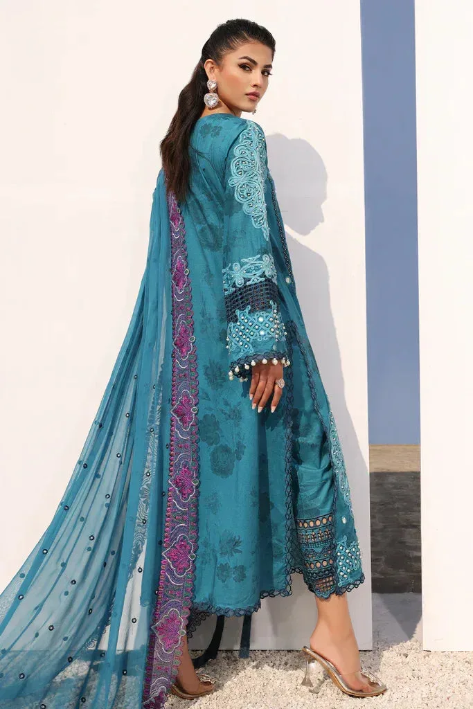 Charizma Signature Festive 24 Blue Chiffon – view 2 – Poshaq