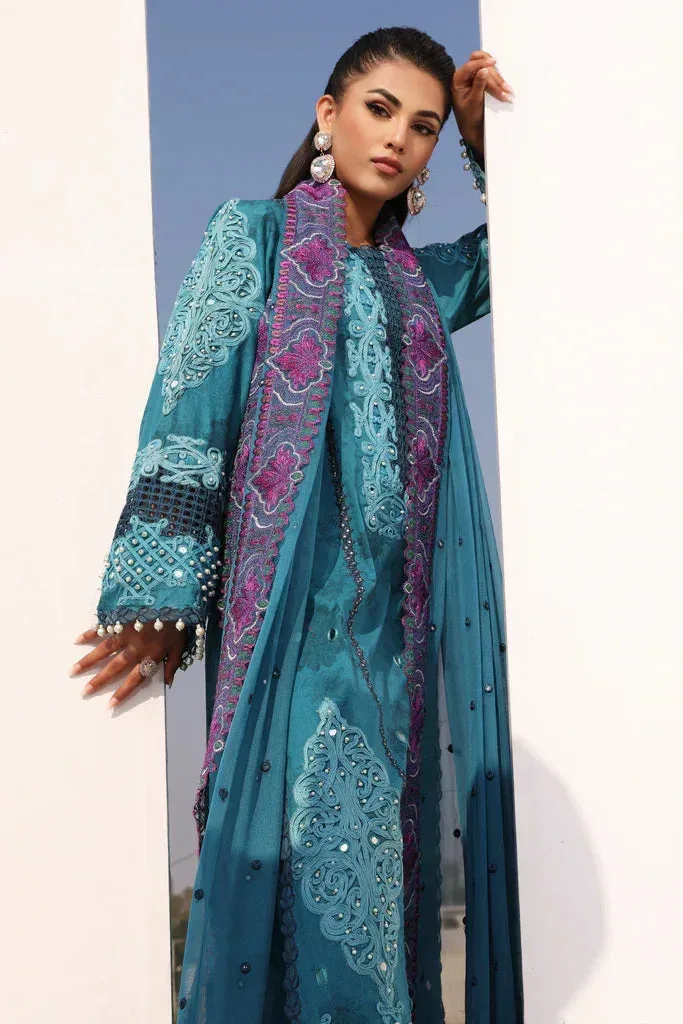 Charizma Signature Festive 24 Blue Chiffon – view 4 – Poshaq