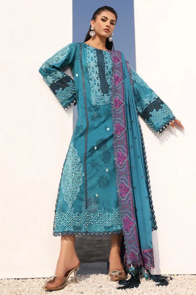 Charizma Signature Festive 24 Blue Chiffon – view 5 – Poshaq