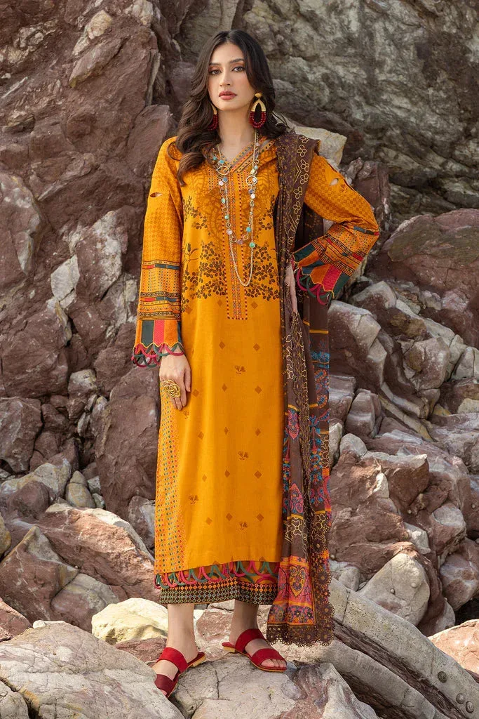 Charizma Print Melody Vol 3 Mustard Chiffon – view 1 – Poshaq
