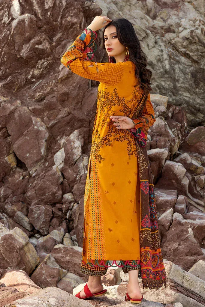 Charizma Print Melody Vol 3 Mustard Chiffon – view 2 – Poshaq