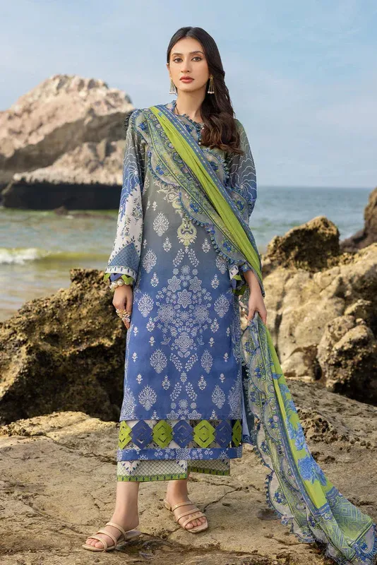 Charizma Print Melody Vol 3 Grey Chiffon – view 1 – Poshaq