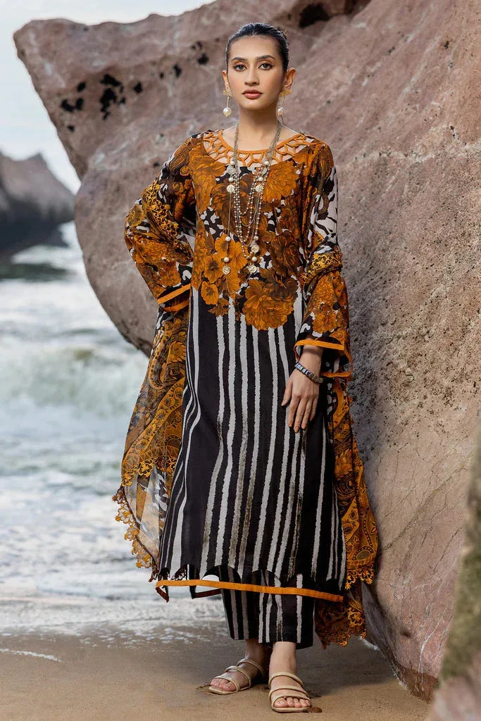 Charizma Print Melody Vol 3 Black Chiffon – view 1 – Poshaq