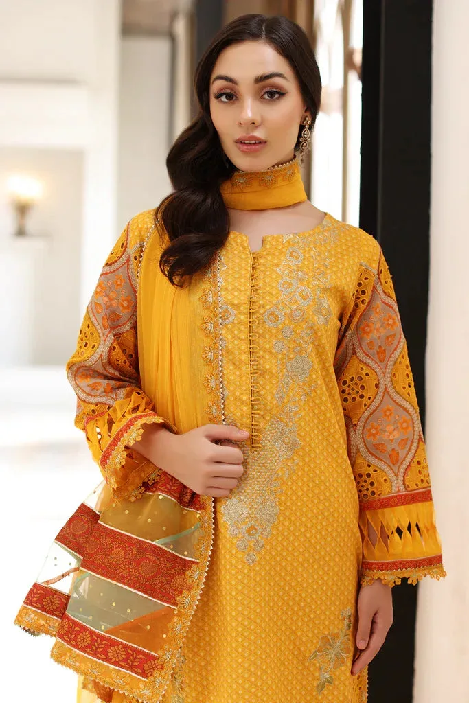 Charizma Ramzan Edit Mustard Organza – view 5 – Poshaq