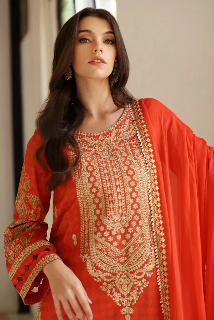 Charizma Ramzan Edit Maroon Chiffon – view 4 – Poshaq