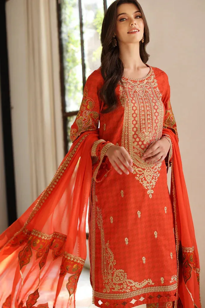 Charizma Ramzan Edit Maroon Chiffon – view 6 – Poshaq