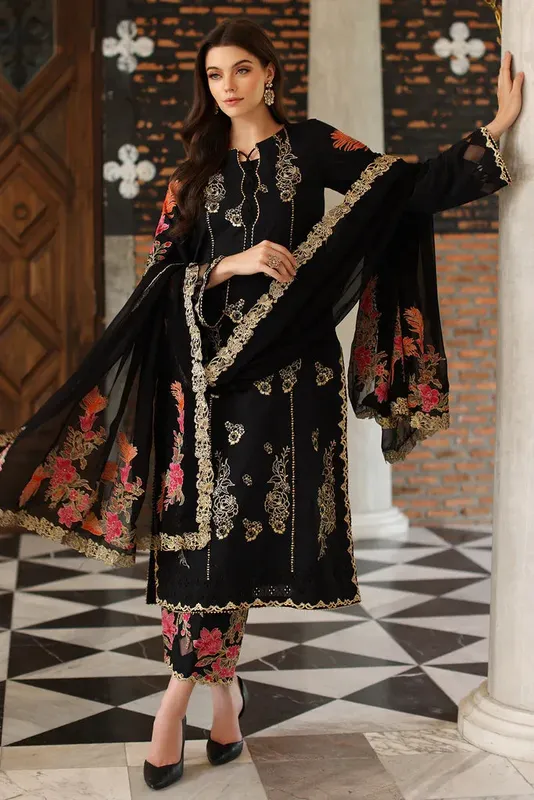 Charizma Ramzan Edit Black Chiffon – view 1 – Poshaq