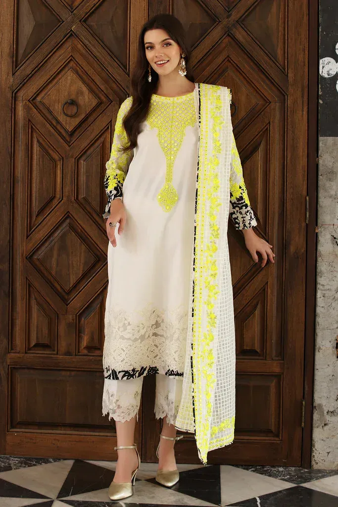 Charizma Ramzan Edit White Jacquard – view 1 – Poshaq