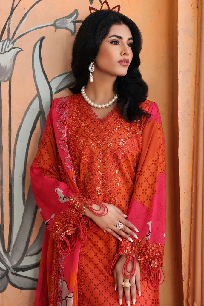 Charizma Agaz e Nou Vol-1 Orange Chiffon – view 4 – Poshaq