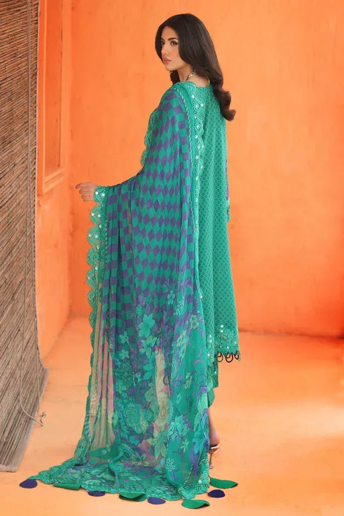 Charizma Agaz e Nou Vol-1 Sea Green Chiffon – view 2 – Poshaq
