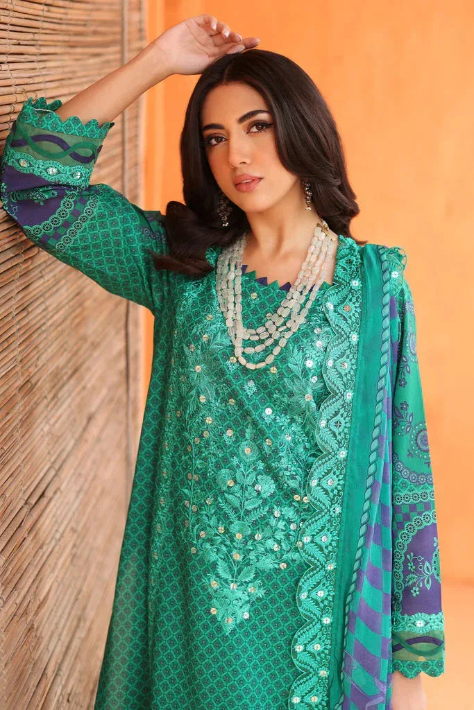 Charizma Agaz e Nou Vol-1 Sea Green Chiffon – view 3 – Poshaq