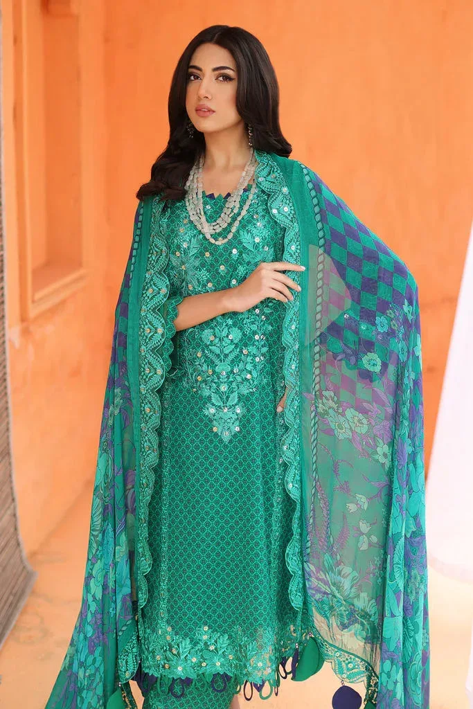 Charizma Agaz e Nou Vol-1 Sea Green Chiffon – view 4 – Poshaq