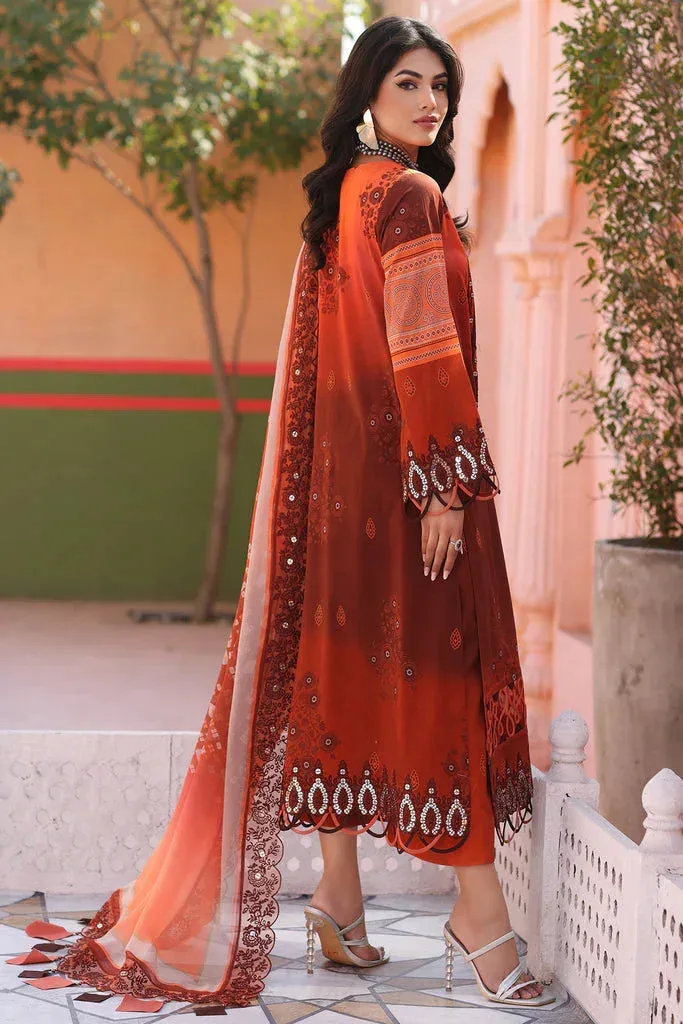 Charizma Agaz e Nou Vol-1 Orange Chiffon – view 2 – Poshaq