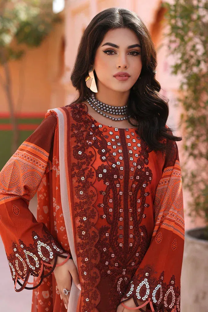 Charizma Agaz e Nou Vol-1 Orange Chiffon – view 3 – Poshaq