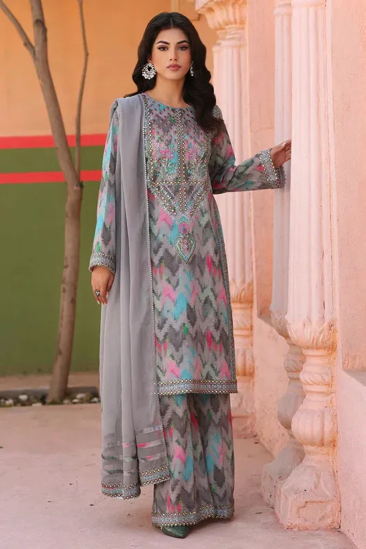 Charizma Agaz e Nou Vol-1 Grey Chiffon – view 1 – Poshaq