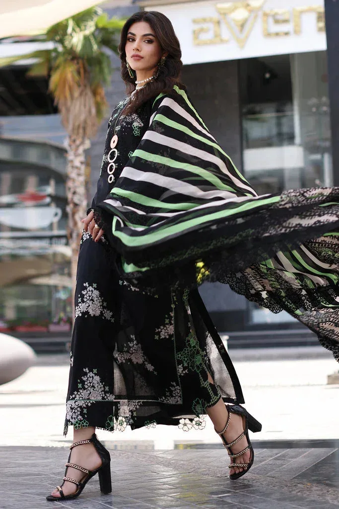 Charizma Rang e Bahar vol 1 Black Chiffon – view 5 – Poshaq