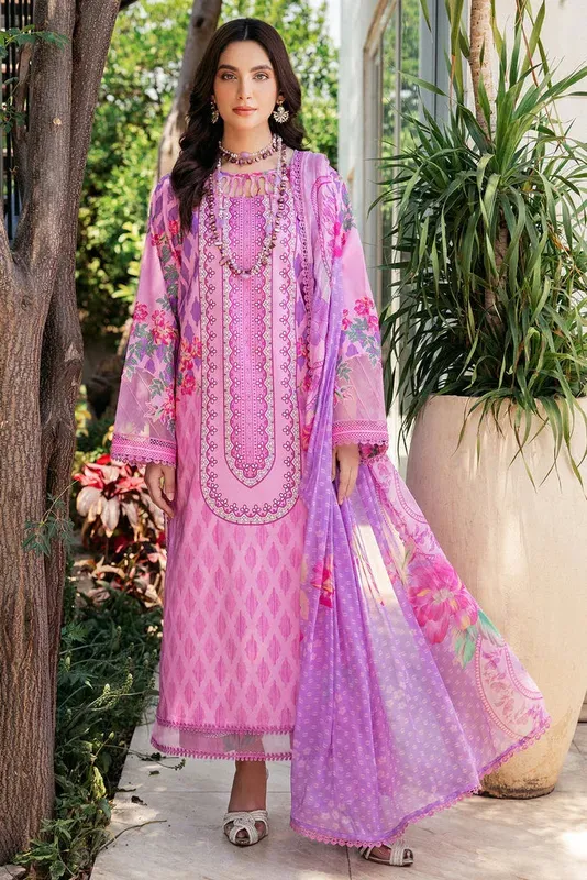 Charizma C print Collection 24 Pink Chiffon – view 1 – Poshaq