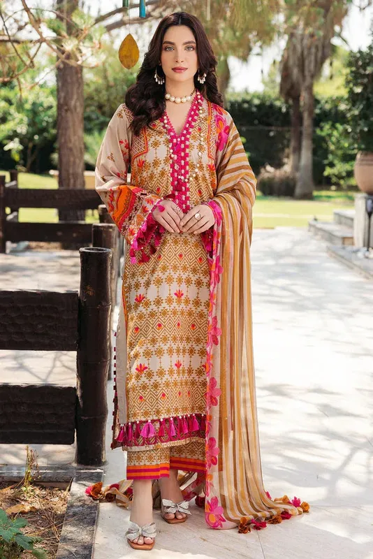 Charizma C print Collection 24 Chiffon – view 1 – Poshaq
