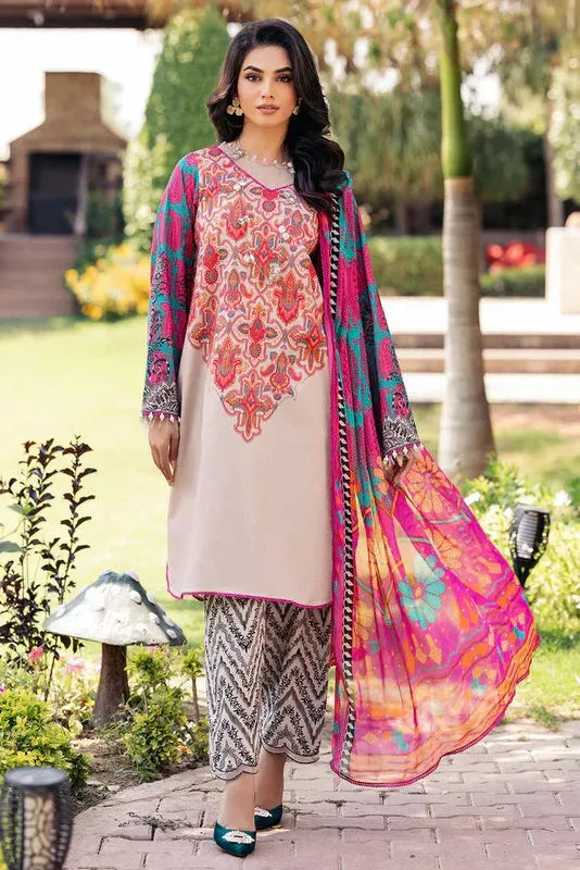 Charizma C print Collection 24 Chiffon – view 1 – Poshaq