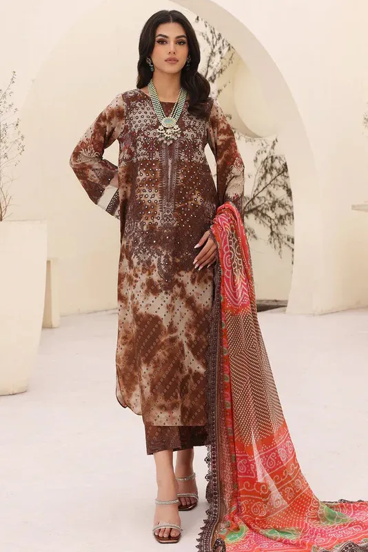 Charizma Naranji Embroidered Lawn 24 Chiffon – view 1 – Poshaq