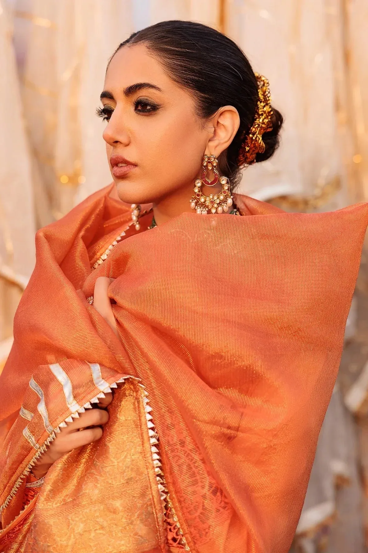 Charizma Eid Edit Vol 2 Orange Jacquard – view 4 – Poshaq