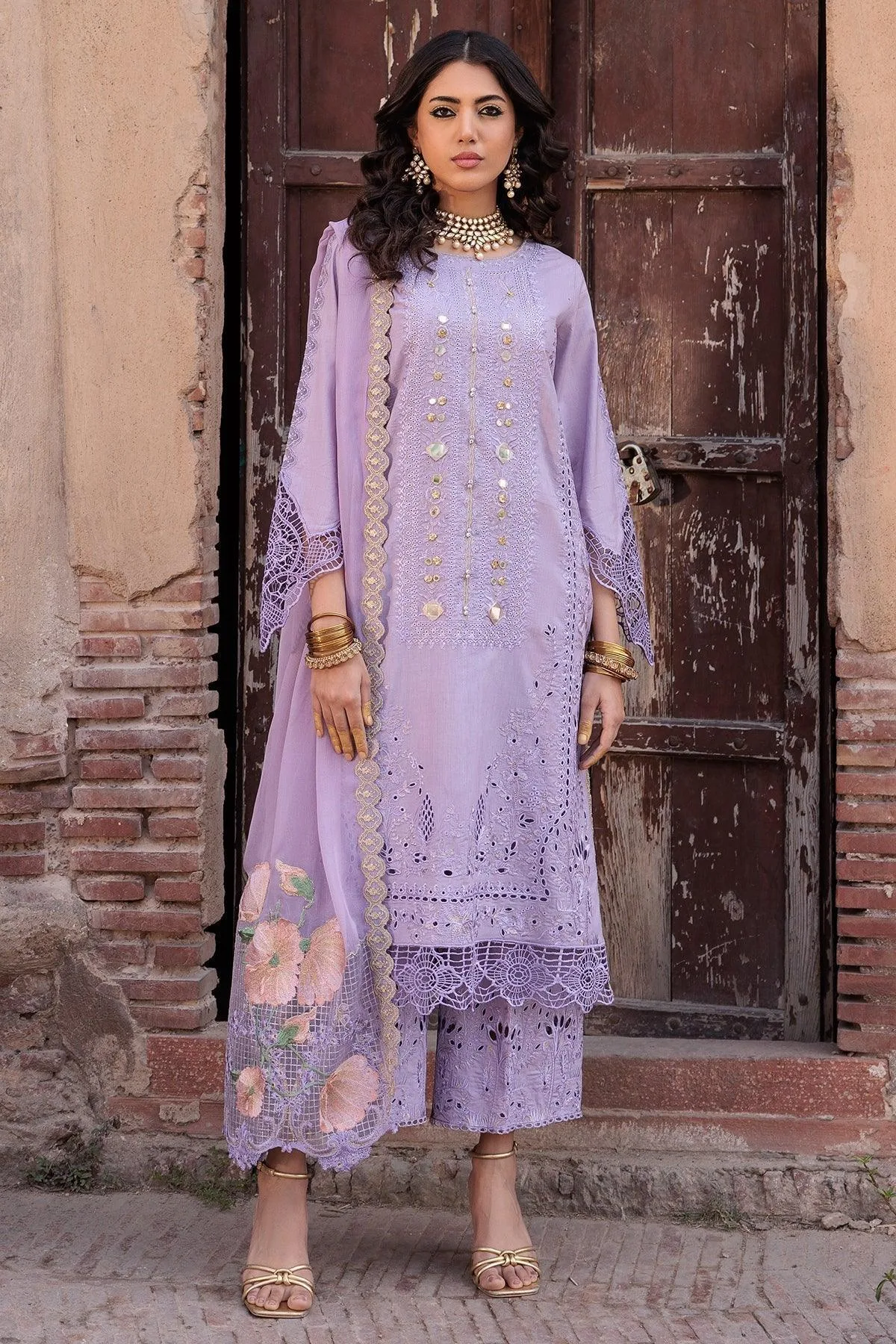Charizma Eid Edit Vol 2 Purple Chiffon – view 1 – Poshaq