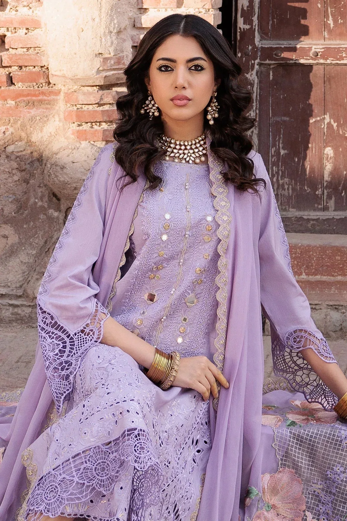 Charizma Eid Edit Vol 2 Purple Chiffon – view 3 – Poshaq
