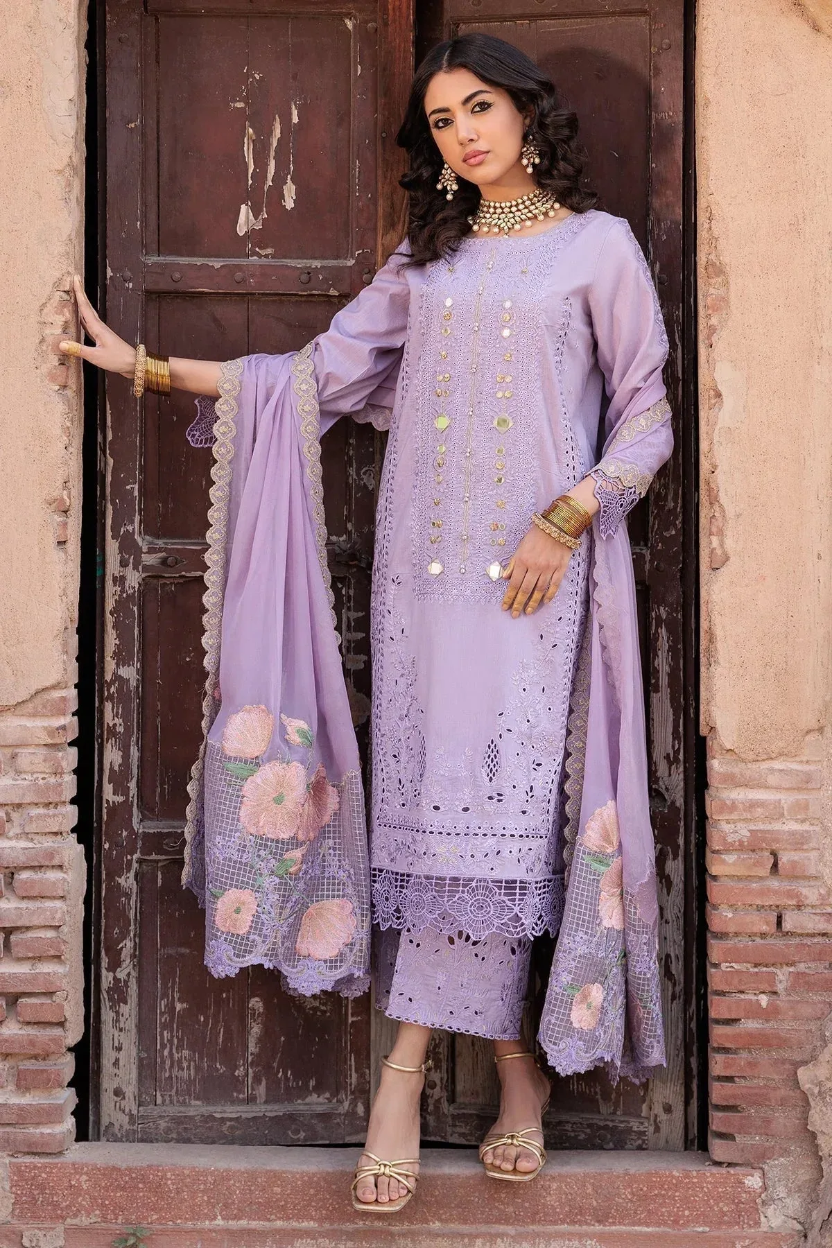 Charizma Eid Edit Vol 2 Purple Chiffon – view 4 – Poshaq