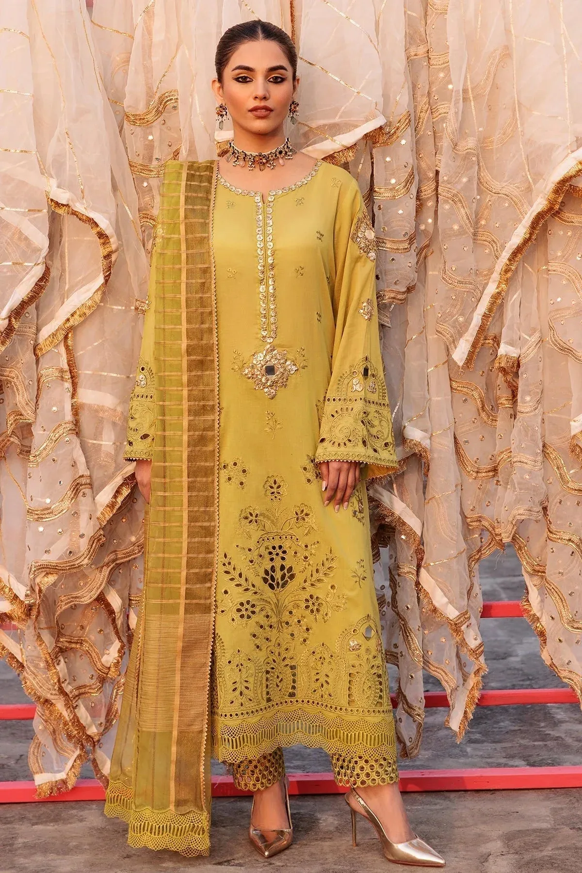 Charizma Eid Edit Vol 2 Brown Jacquard – view 6 – Poshaq
