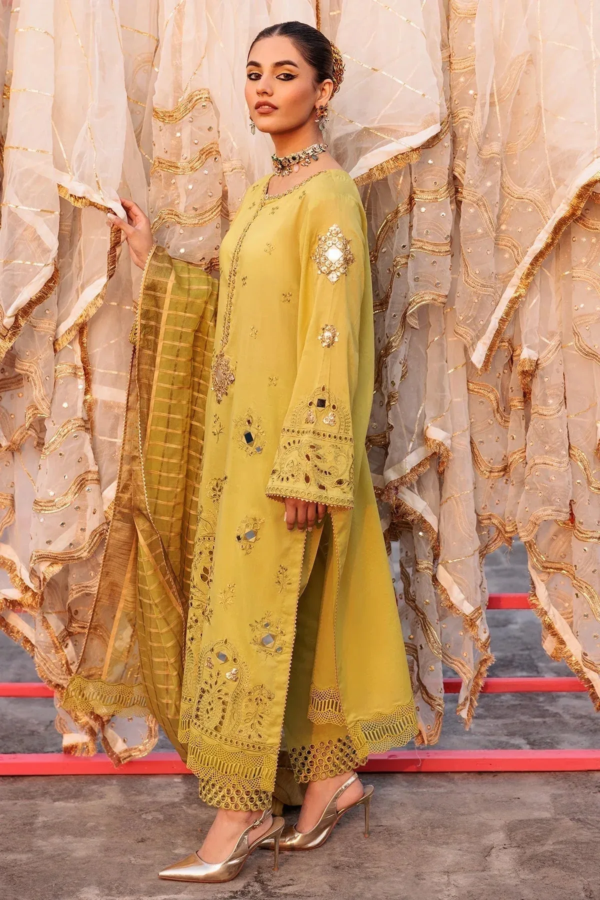 Charizma Eid Edit Vol 2 Brown Jacquard – view 7 – Poshaq