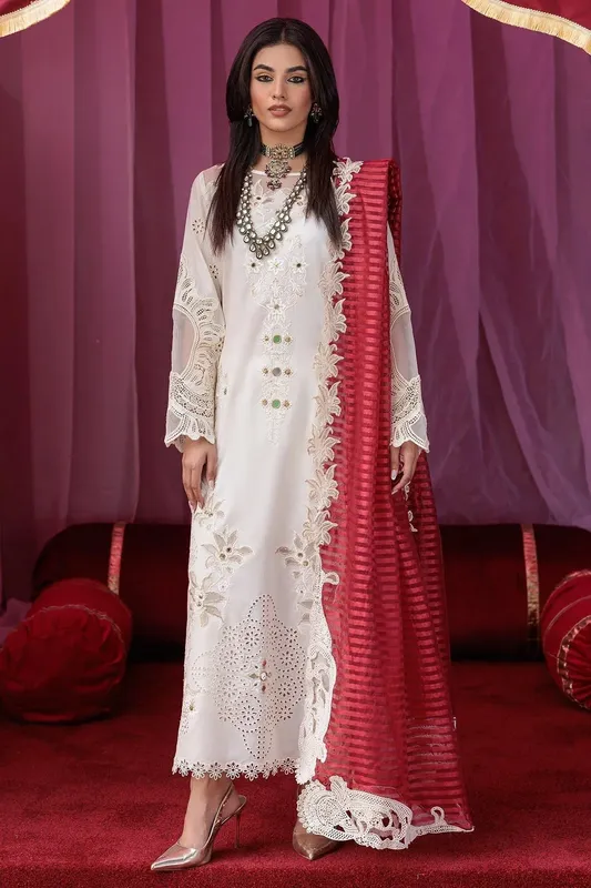 Charizma Eid Edit Vol 2 White Organza – view 1 – Poshaq