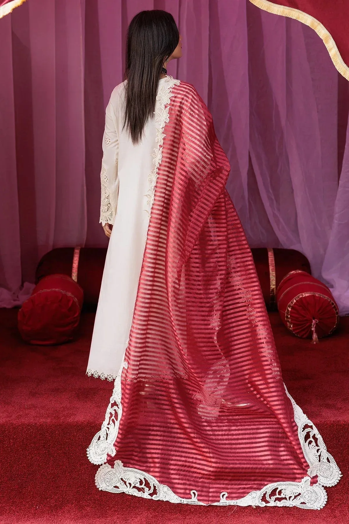 Charizma Eid Edit Vol 2 White Organza – view 2 – Poshaq