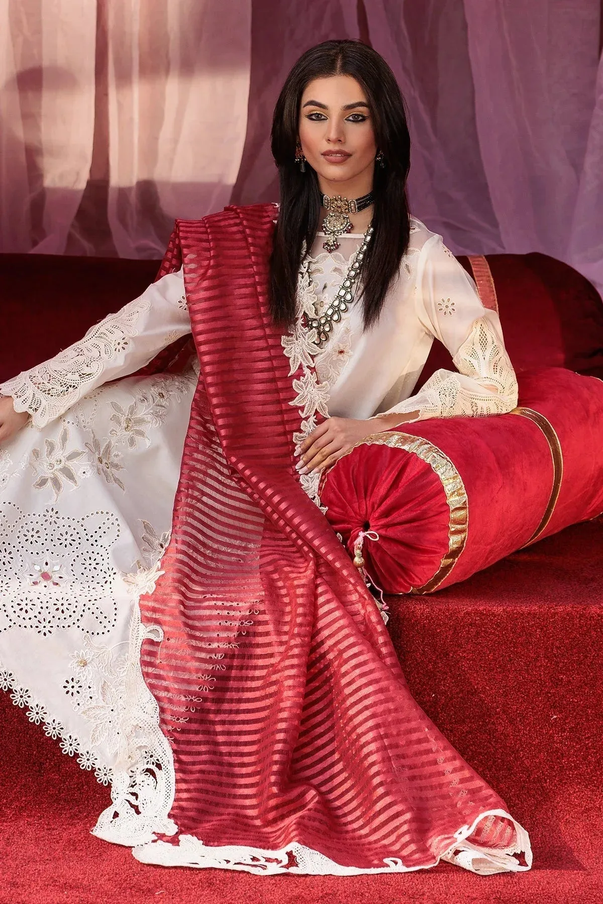 Charizma Eid Edit Vol 2 White Organza – view 5 – Poshaq