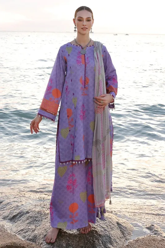 Charizma C Prints Vol 6 Purple Chiffon – view 1 – Poshaq